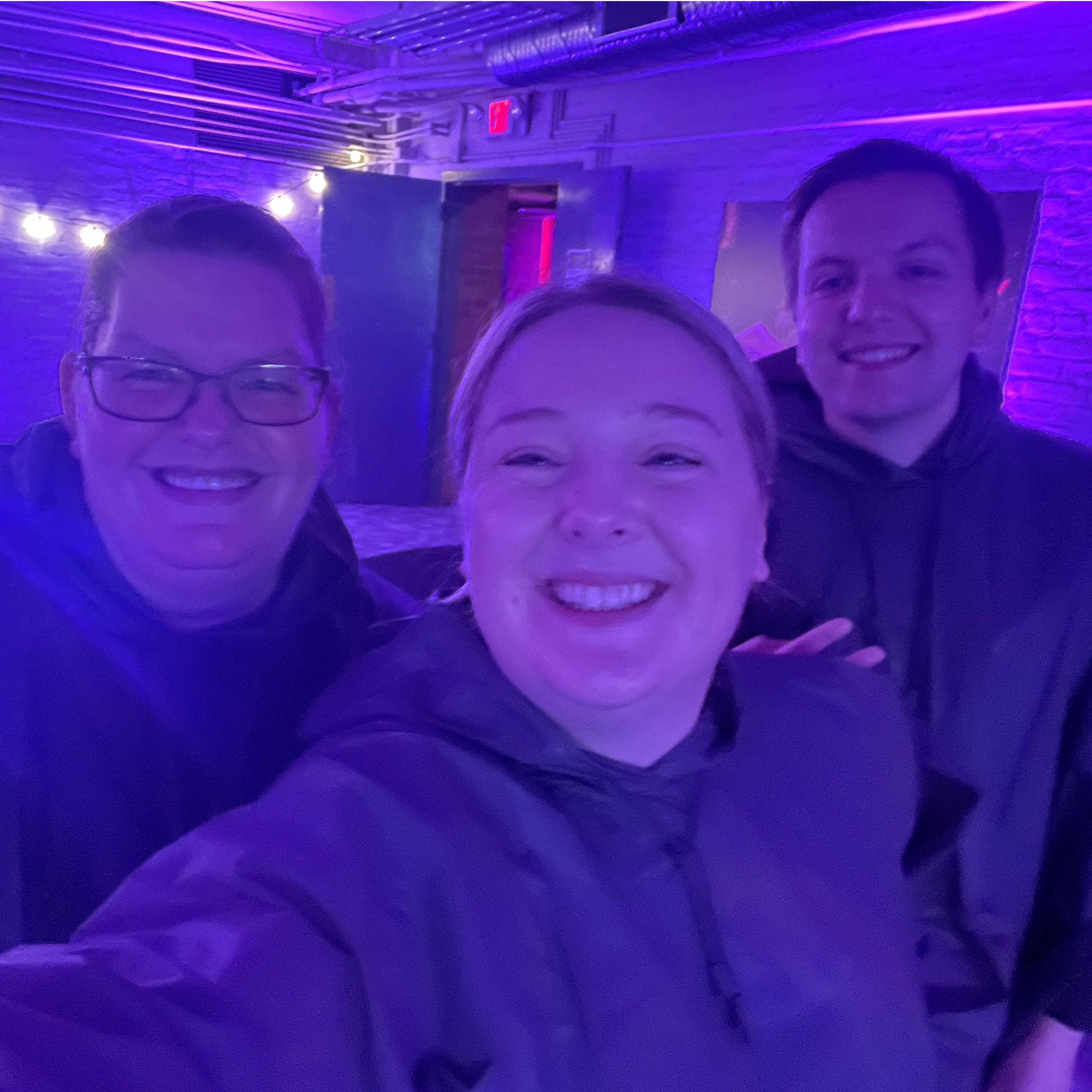 Ann Marie, the Bride & Groom enjoying themselves at the Schenectady Wing Walk - October, 2023