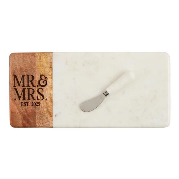 Mr. And Mrs. Est 2025 Marble Board