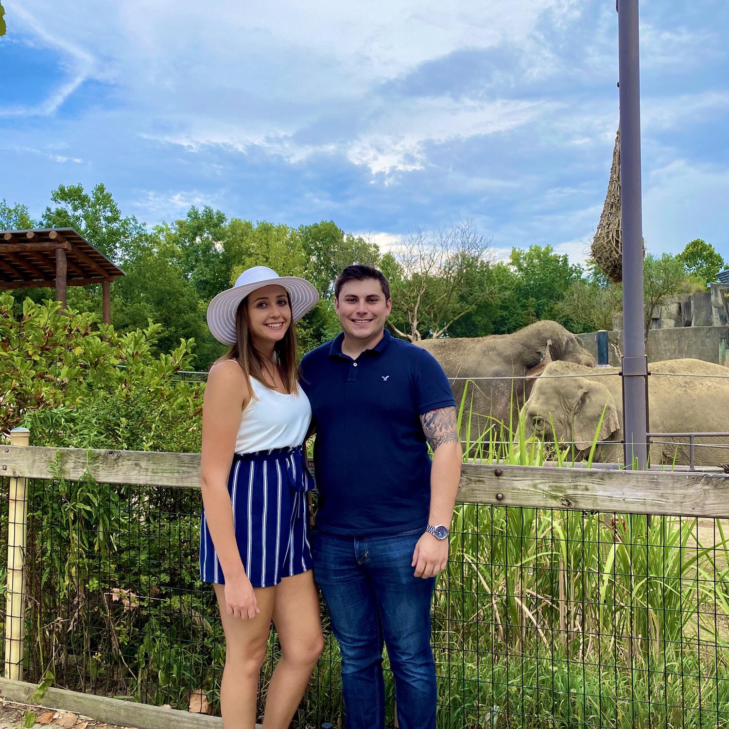 One of our first dates at Columbus Zoo