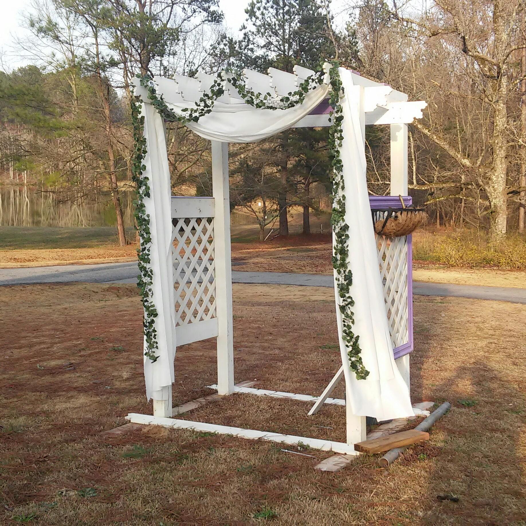 The Arbor Dad made for us. Thank you Dad.