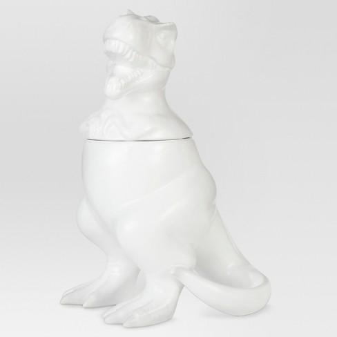 T-Rex Cookie Jar Stoneware Matte White - Threshold™