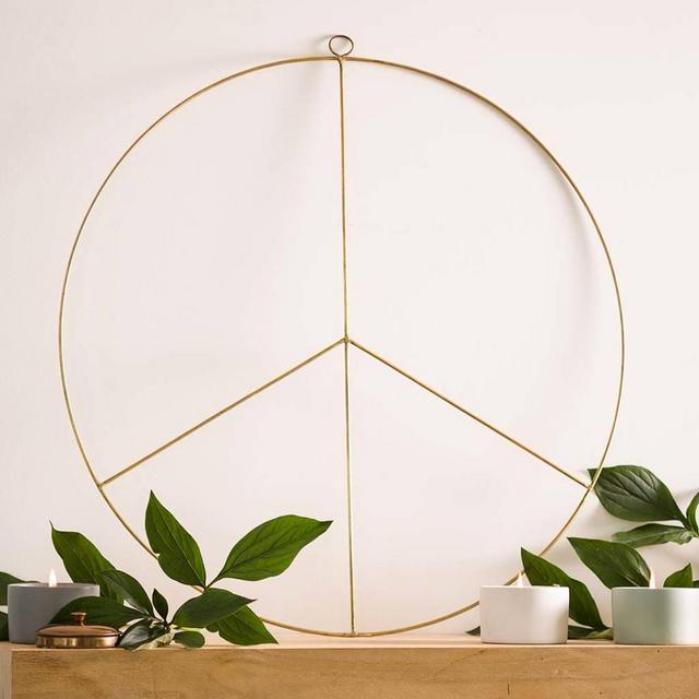 Metal Peace Wreath, 24"