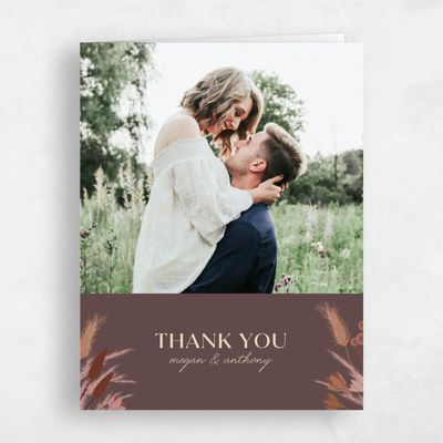 Chocolate, Brown Wedding Thank You - Brendlyn Photo