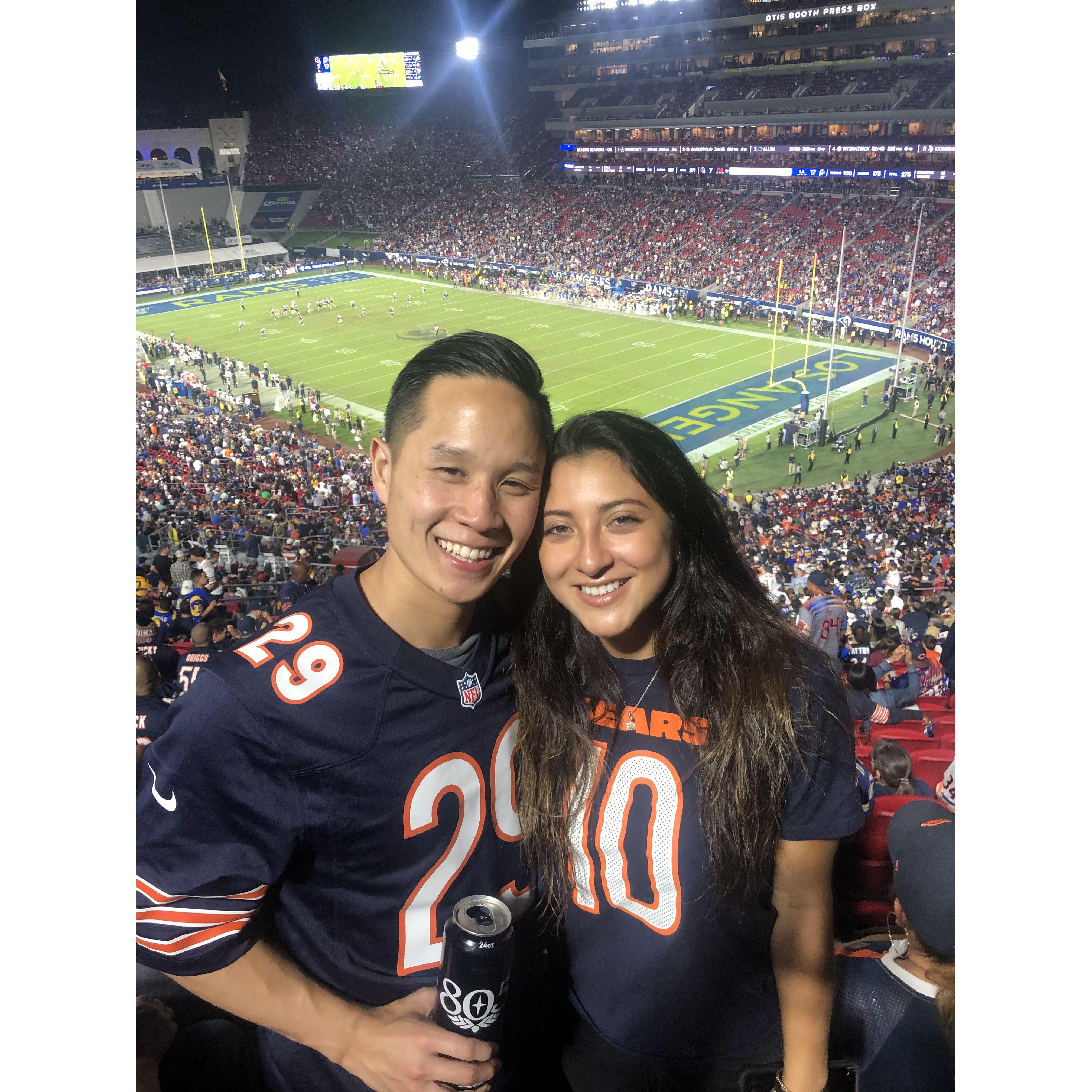 Vachel's first Bears game! - 2019