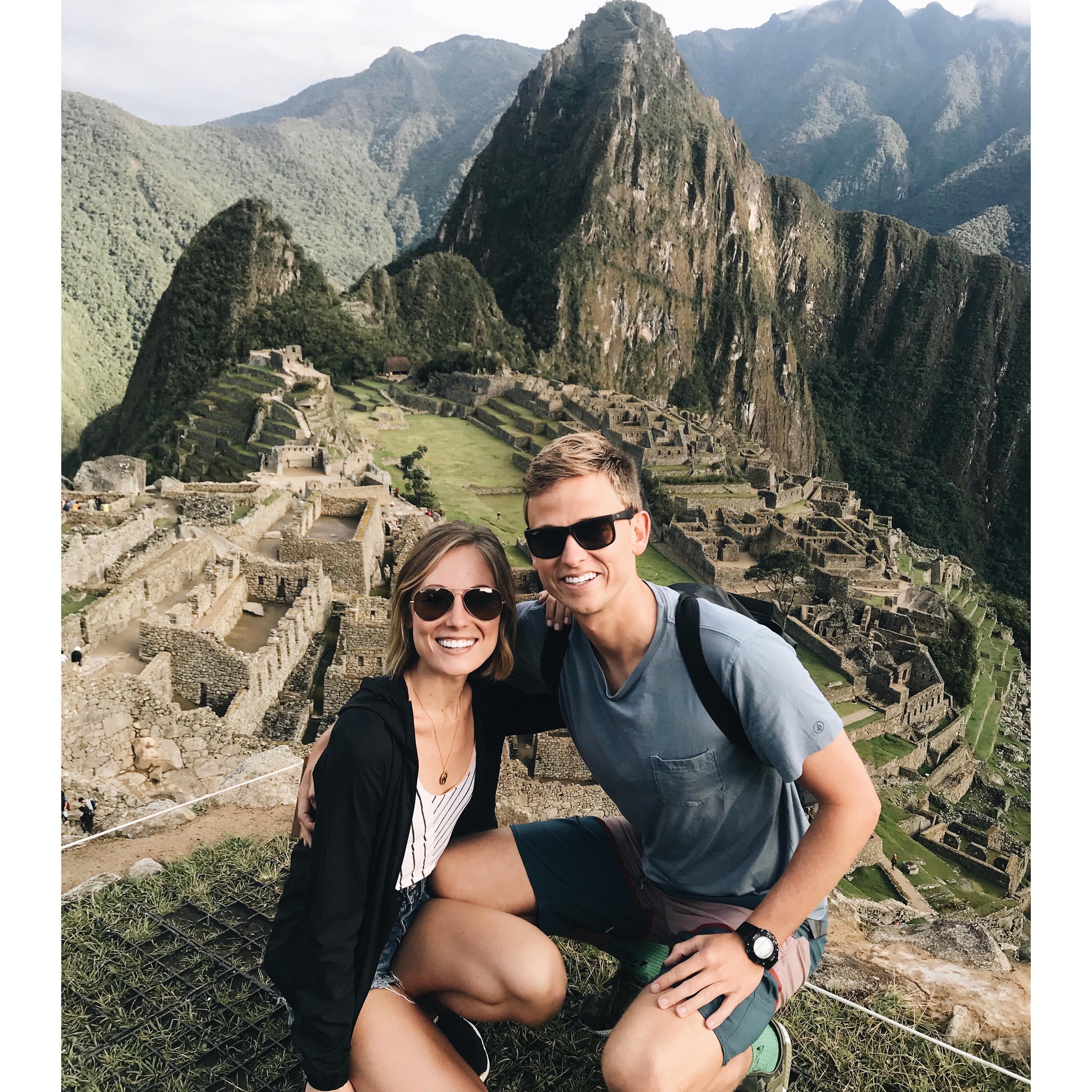 In January of 2018 we made the decision to travel around South America for 8 weeks. Here we are at Machu Picchu, our favorite stop on the trip!