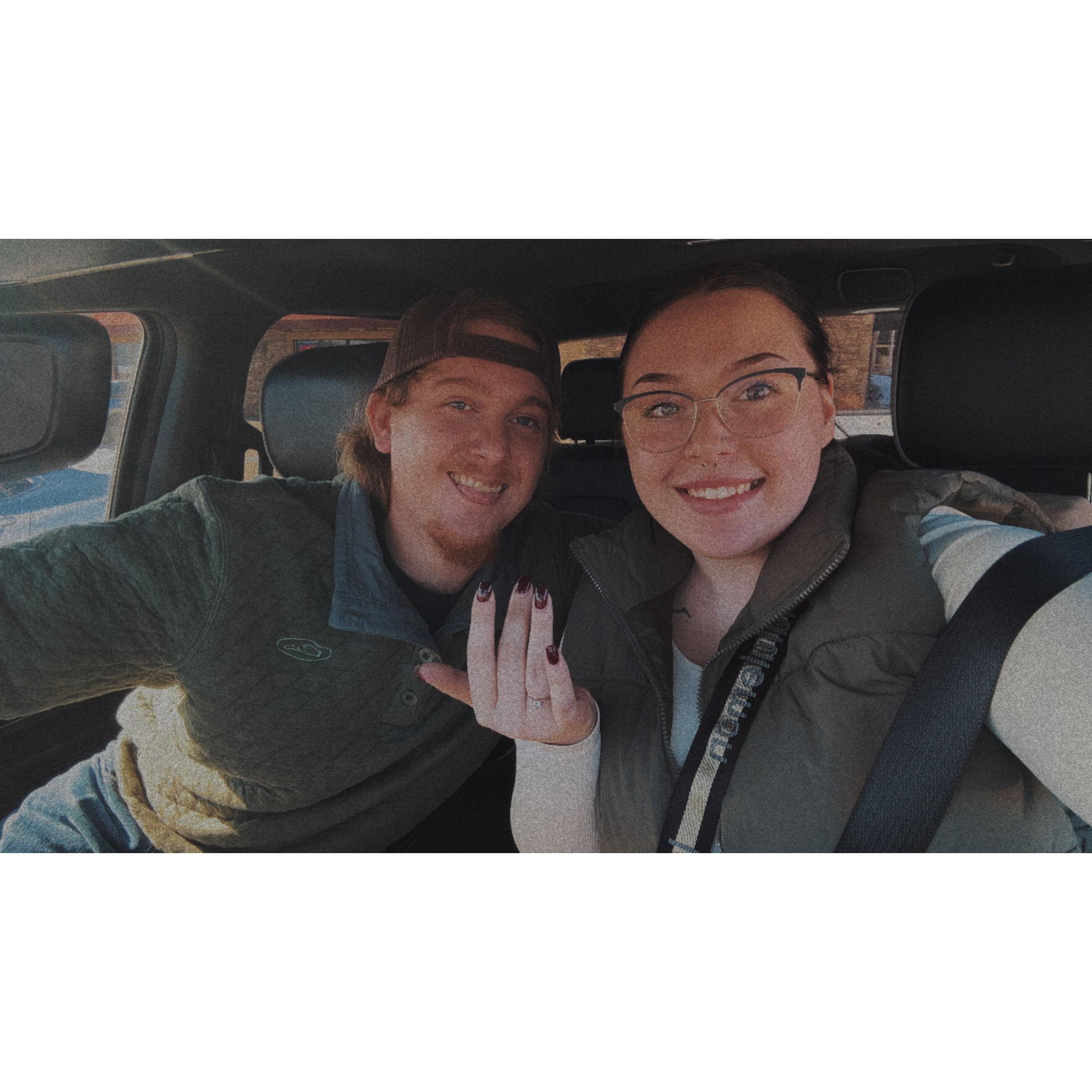 when we got engaged!