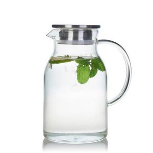 Karafu - 68 Ounces Glass Pitcher with Lid, Water Jug for Hot/Cold Water, Ice Tea and Juice Beverage