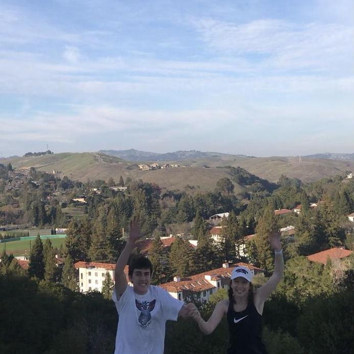 One of our favorite dates was hiking around the hills of Moraga above campus.
