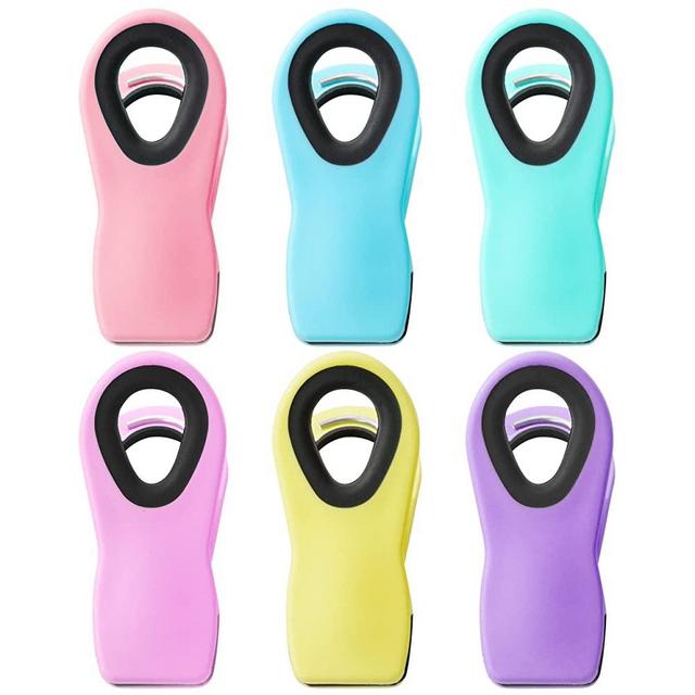 Mr. Pen- Magnetic Bag Clips, 6 Pack, Pastel Colors, Bag Clips, Bag Clips for Food, Magnet Clips, Chip Clips Bag Clips Food Clips, Chip Bag Clip, Clips for Food Packages, Clips for Fridge