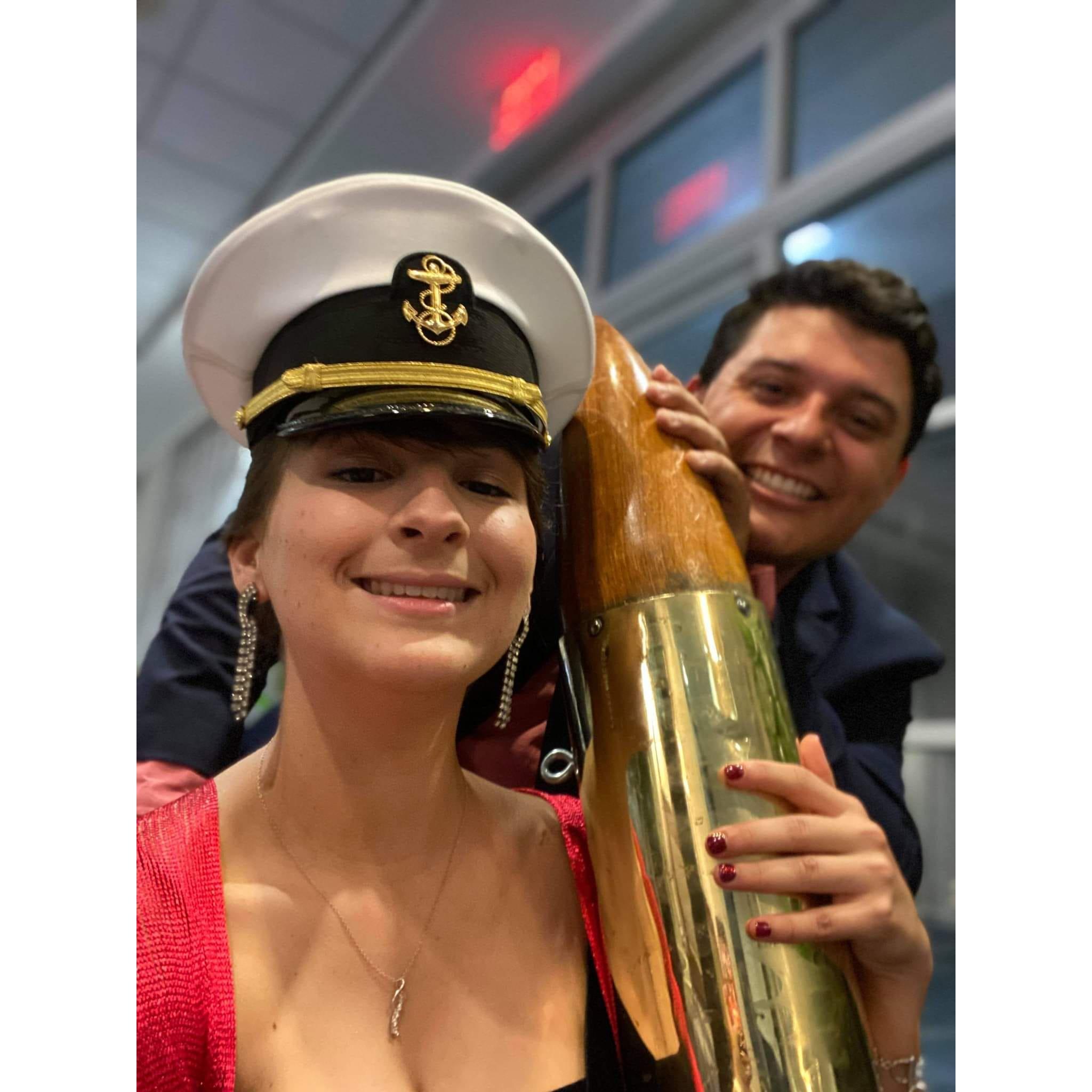 On our 1st tour with the U.S. Navy, both still midshipmen.
