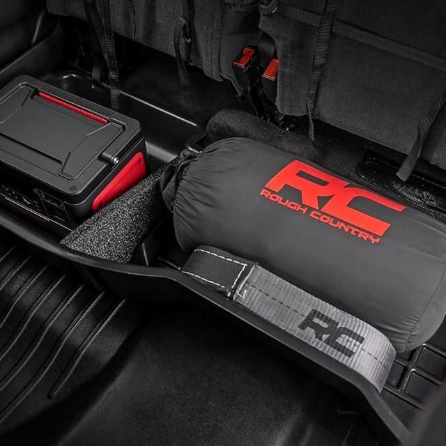 Rough Country Under Seat Storage for Chevy Silverado 1500 (2014-2018) & 2500HD/3500HD (2015-2019) - Custom-Fit Under Seat Truck Storage, Silverado Underseat Storage - Durable, Anti-Skid Thermoplastic
