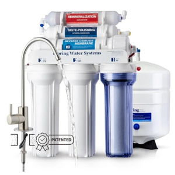 iSpring RCC7AK, NSF Certified 75 GPD, Alkaline 6-Stage Reverse Osmosis System, pH Remineralization RO Water Filter System Under Sink, Superb Taste Drinking Water Filter