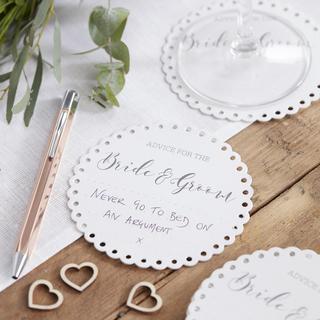 Beautiful Botanics Advice for the Bride & Groom Coasters, Set of 20