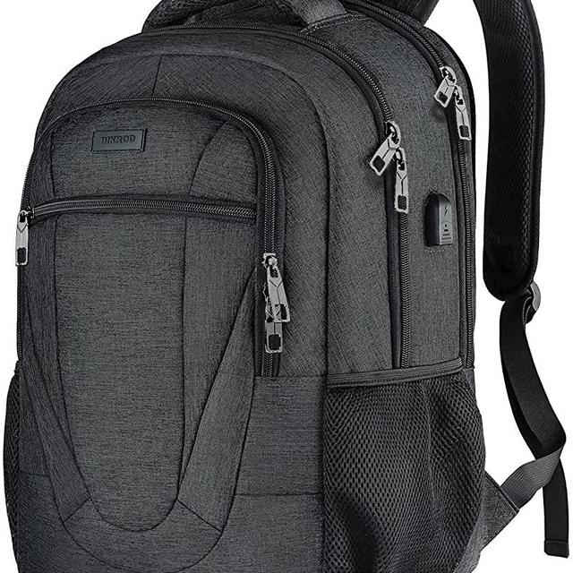 Travel Laptop Backpack for Men, Extra Large School Backpacks for Teen Boys Water Resistant Back Pack with USB Charging Port Fits 17 Inch Laptop, Business Anti Theft Durable Computer Bag Gifts,Black