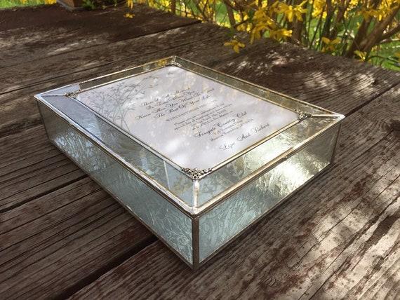 Stained Glass Wedding Invitation Keepsake Box