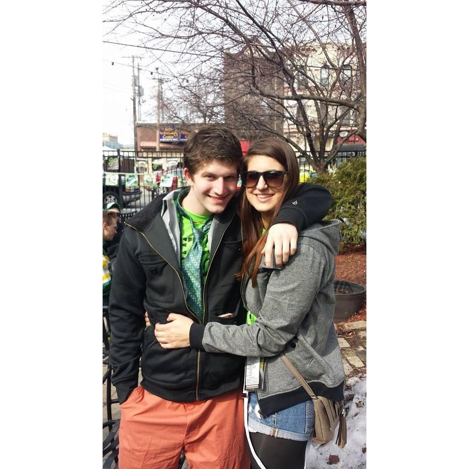 Our first of many Shamrock Bar Shuffles in downtown Milwaukee!