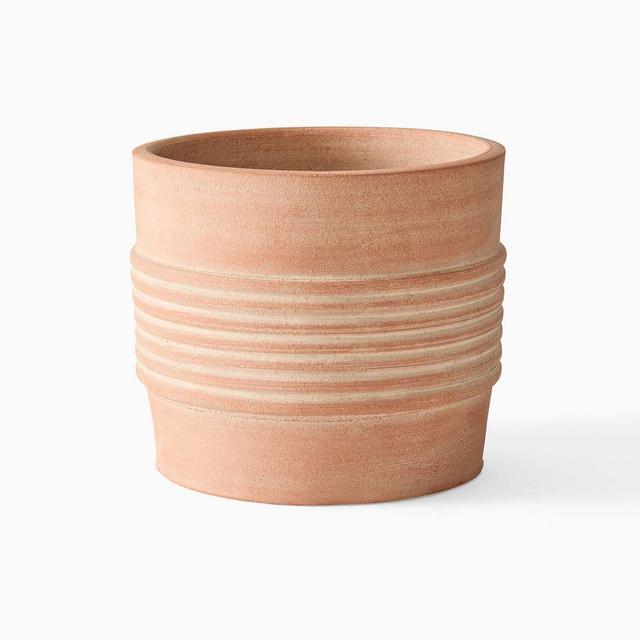 Mateo Planters, Small Floor, 10.25''diam x 8.5''h, Terracotta
