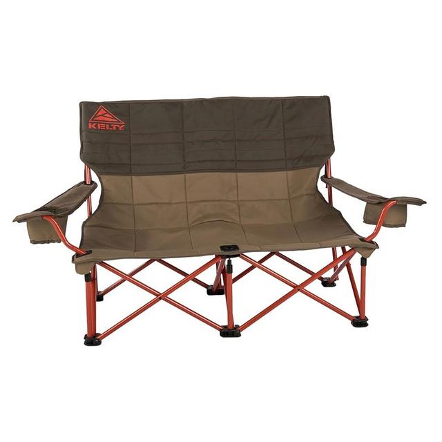 Kelty Low Loveseat Double 2 Person Camping Chair, Two Person Foldable Seat for Festivals, Concerts, Tailgates, Beach Days, Low Seat Height