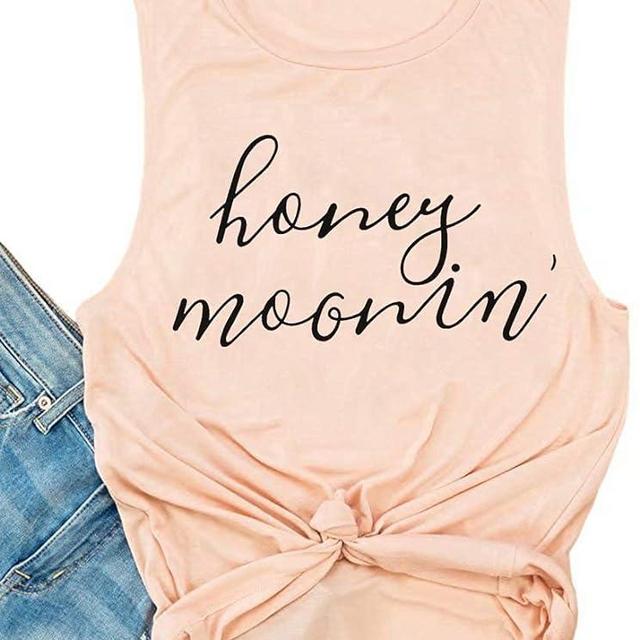 Bride Tank Tops Women Cute Wedding Honeymoon Tanks Engagement Announcement Bachelorette Party Tees Shirt
