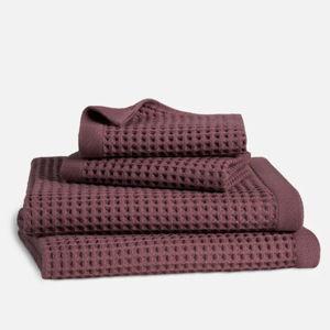[Plum] Dreamweave Waffle Bath Sheet Bundle