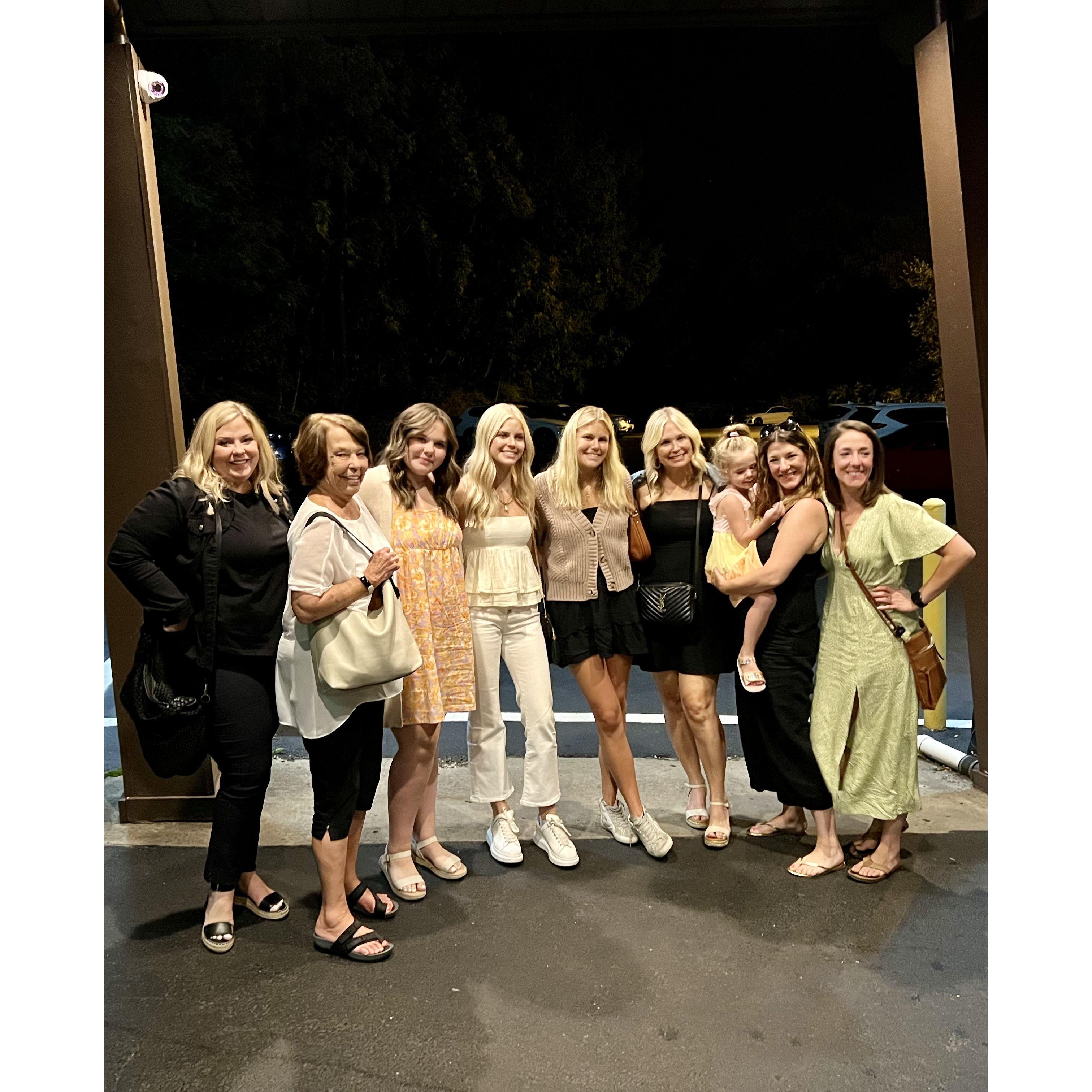 The ladies of the bride's side to include Mary Evanochko, sisters, and cousins.