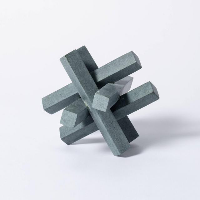 6" Decorative Soapstone Puzzle Figurine Gray - Threshold™ designed with Studio McGee