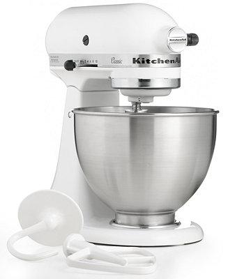 KitchenAid K45SSWH Classic 4.5-Qt. Stand Mixer