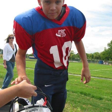 "I can say I am dating a football player even though he has only played a year in his life... right?"