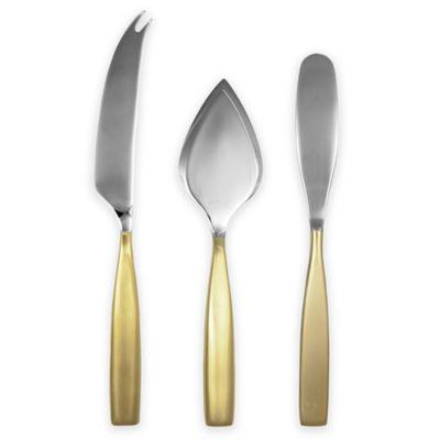 Gourmet Settings Moments Eternity 3-Piece Cheese Serving Set in Gold