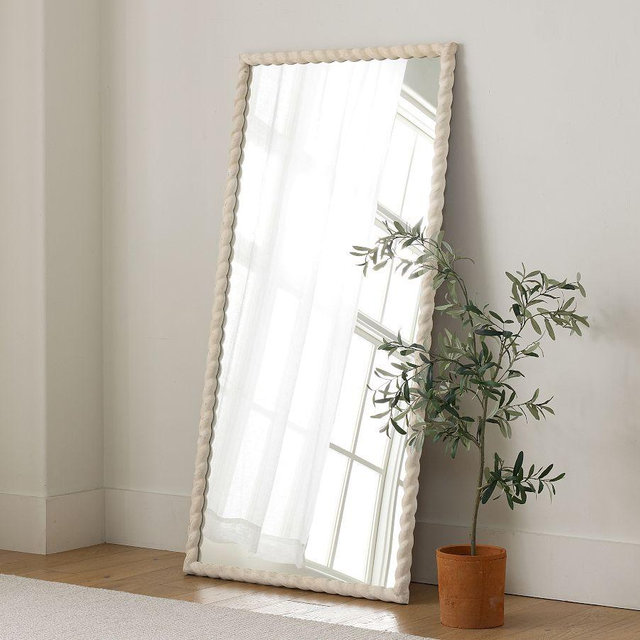 Newport Rectangle Mirror 32"X66", Whitewash