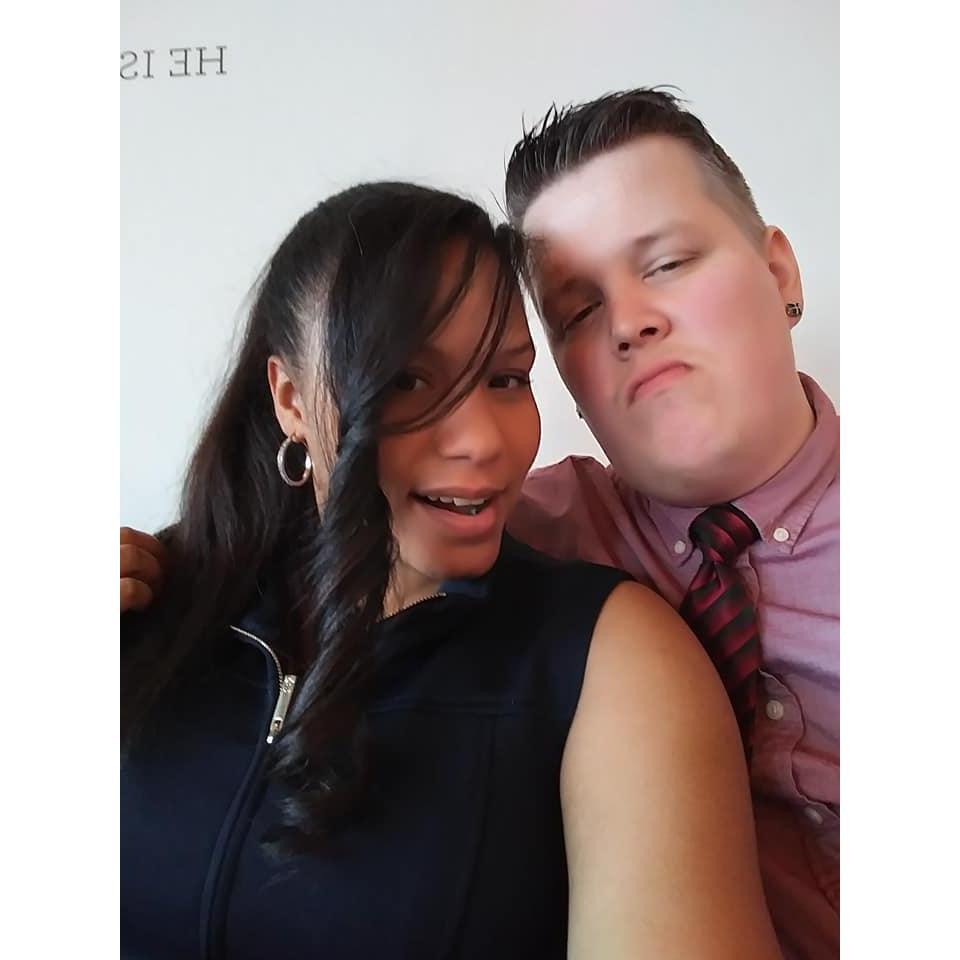 Our first time at church together