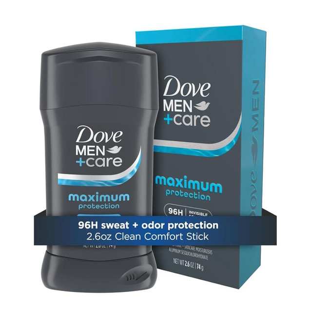 DOVE MEN + CARE Invisible Solid Stick Clean Comfort Maximum Protection Deodorant For Men 96-Hour Comfort 2.6 oz