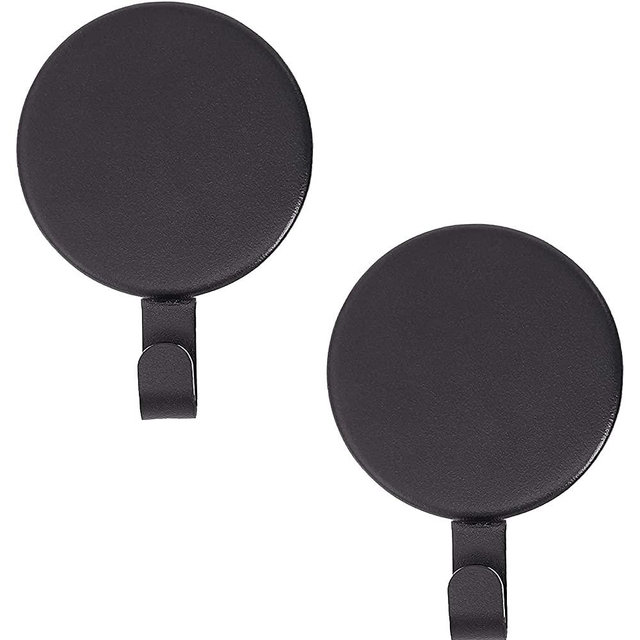 Haute Decor Attract® Magnetic Wreath Hanger (Black Matte, 2-Pack) - for Metal Doors and Surfaces or Single-Pane Glass Doors and Windows - Holds up to 10lbs.