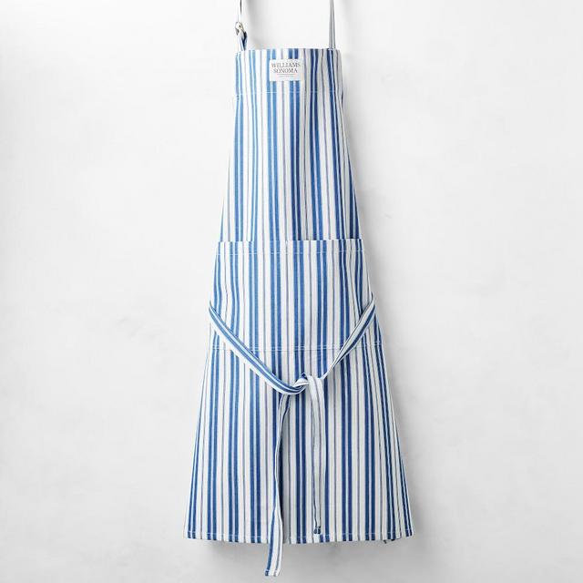 Williams Sonoma Classic Stripe Logo Apron, Bright Blue