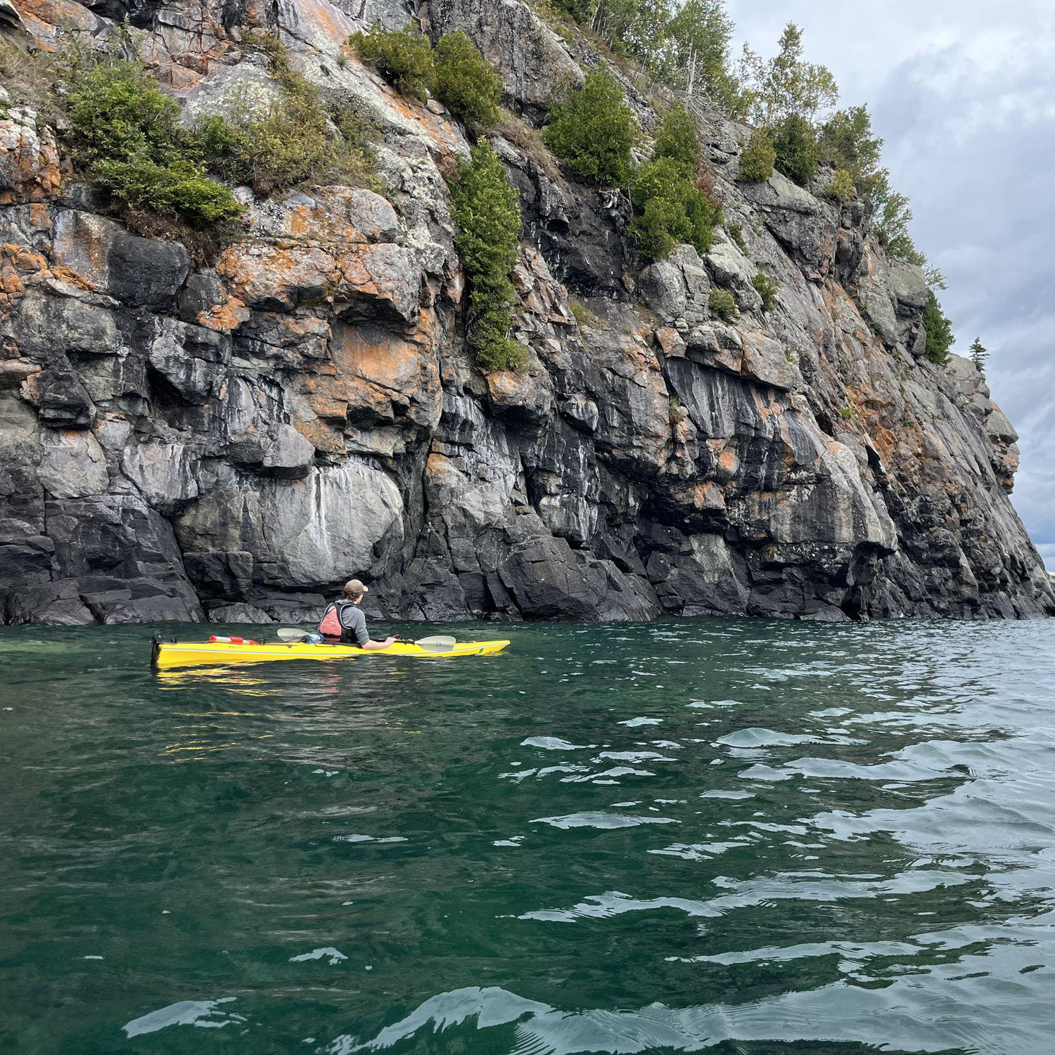 Sea kayaking at Split Rock lighthouse (our first sea kayaking packing trip)