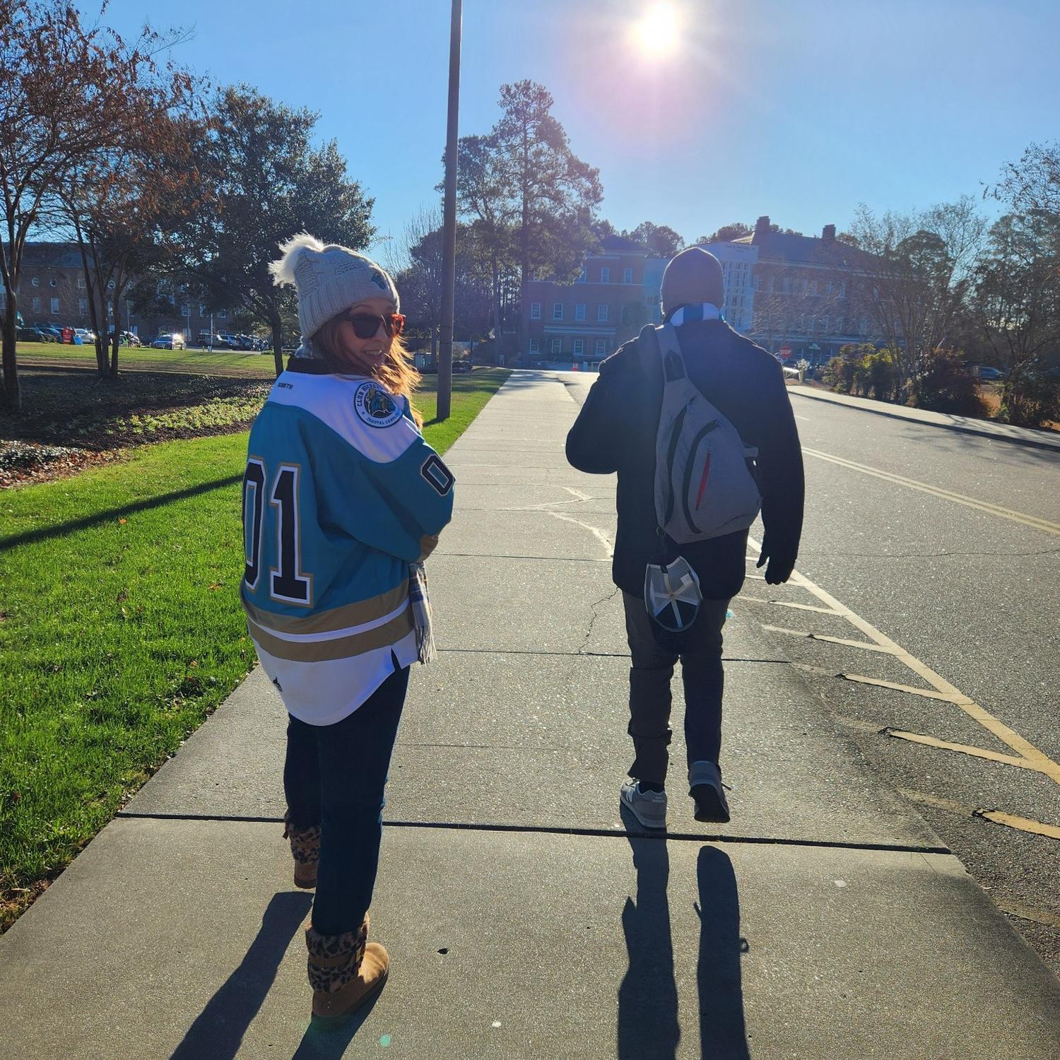 How we spend every fall Saturday: walking together to a Coastal Carolina football game