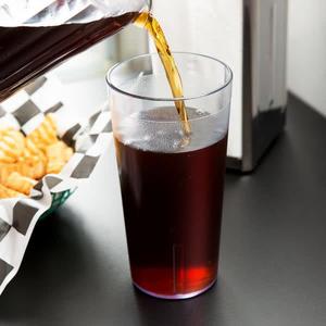 20 oz. Clear Pebbled Plastic Tumbler - 12/Pack