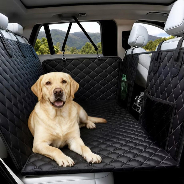 Niubya Waterproof Hammock Dog Car Back Seat Cover, Black