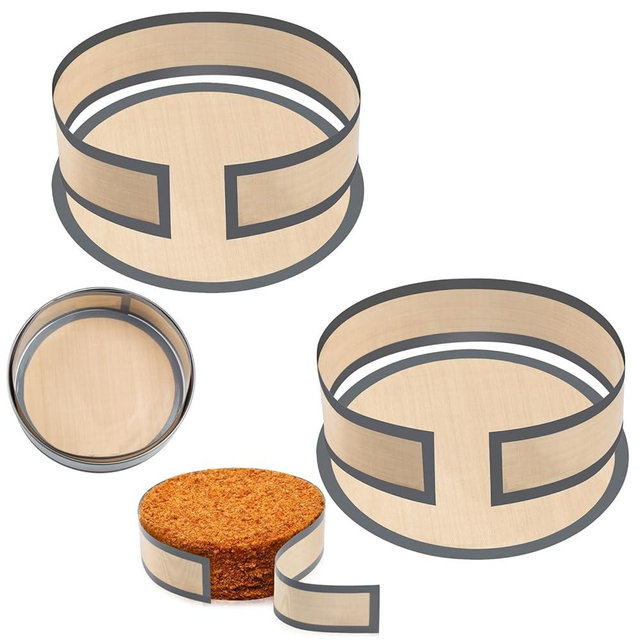 2 pack Non Sick Silicone Baking Mat for Springform Pan 9 inch, Prevent cake from Sticking to Bottom and Side, Easy Clean Silicone mat for Cheesecake Pan