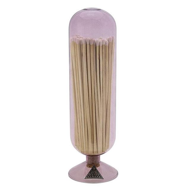 Skeem Design Glass Fireplace Match Cloche Bottle (Violet, Large)