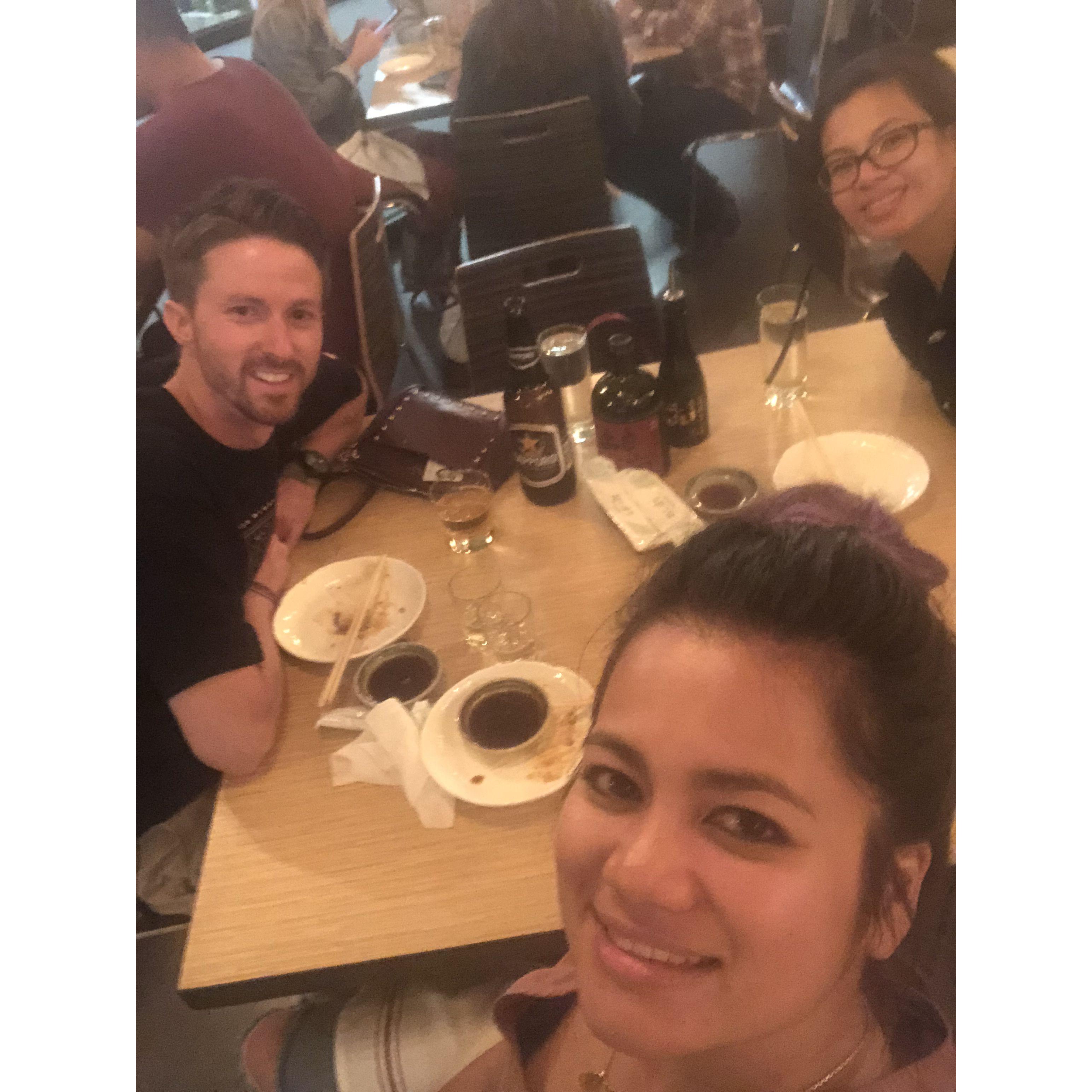 First dinner with Kim's sis