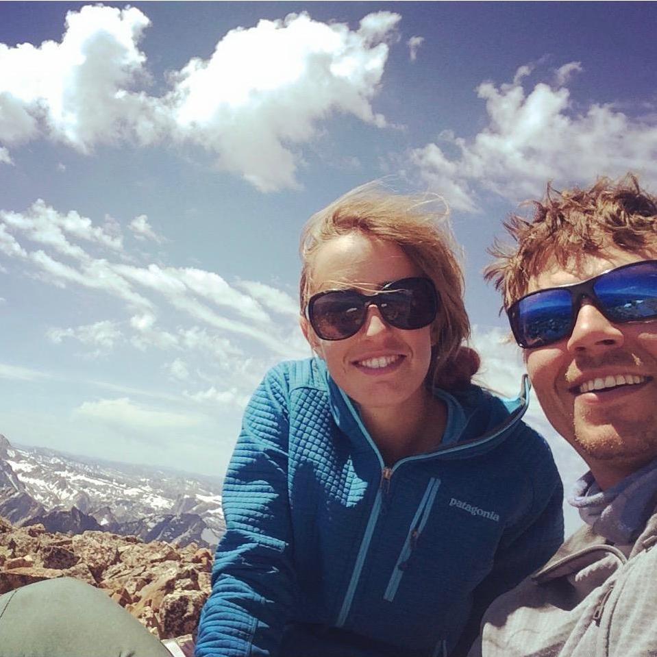 On the summit of Mt. Moran in Grand Teton National park, summer 2016.