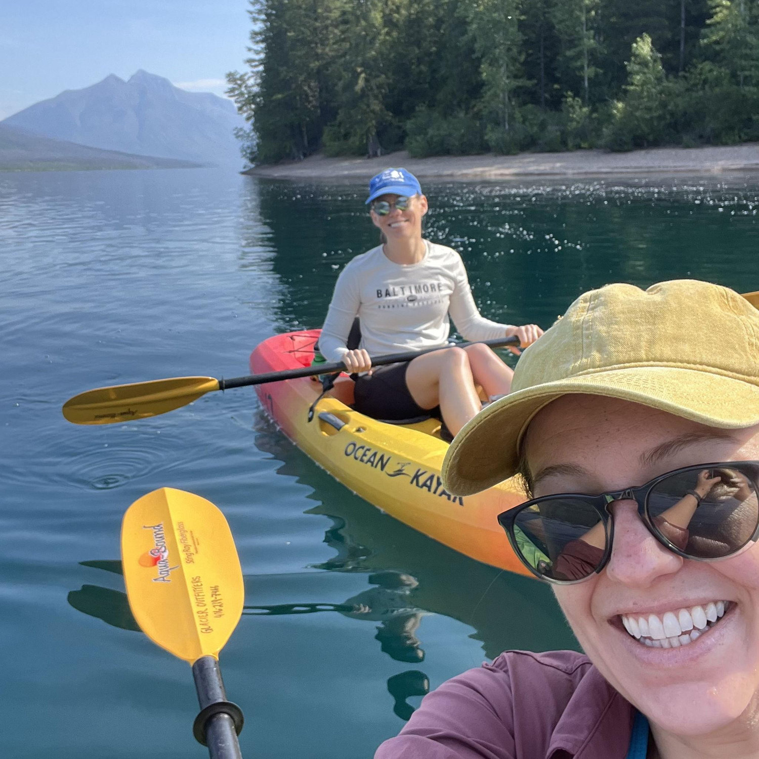 Kayaking in Lake McDonald, Glacier National Park, Montana