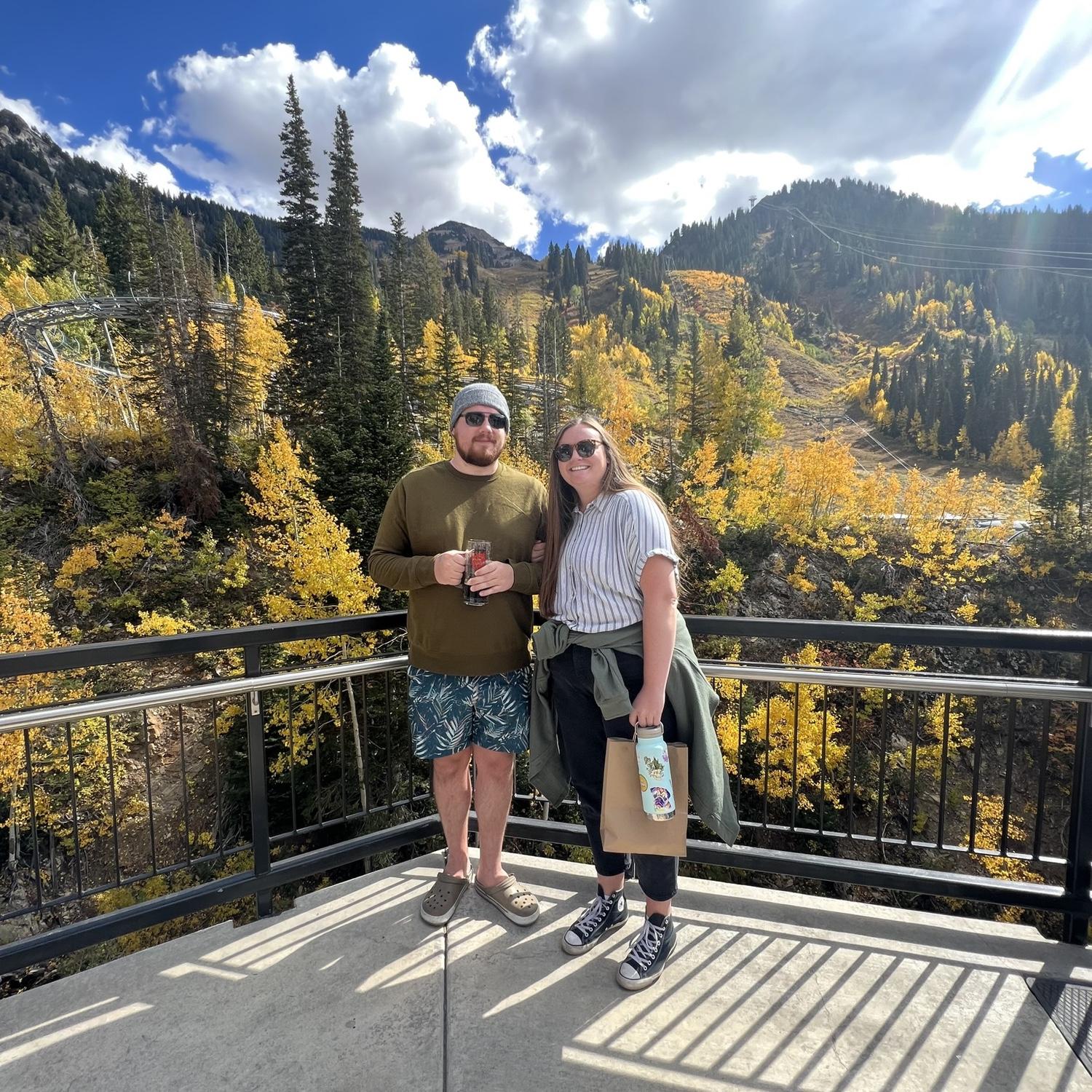 Our first picture together at Oktoberfest at Snowbird!