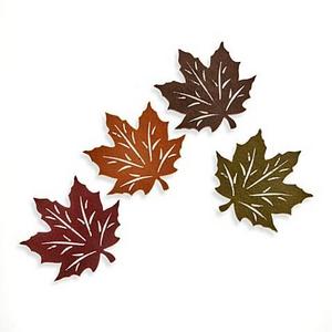 Felt Leaf Coasters (Set of 4)