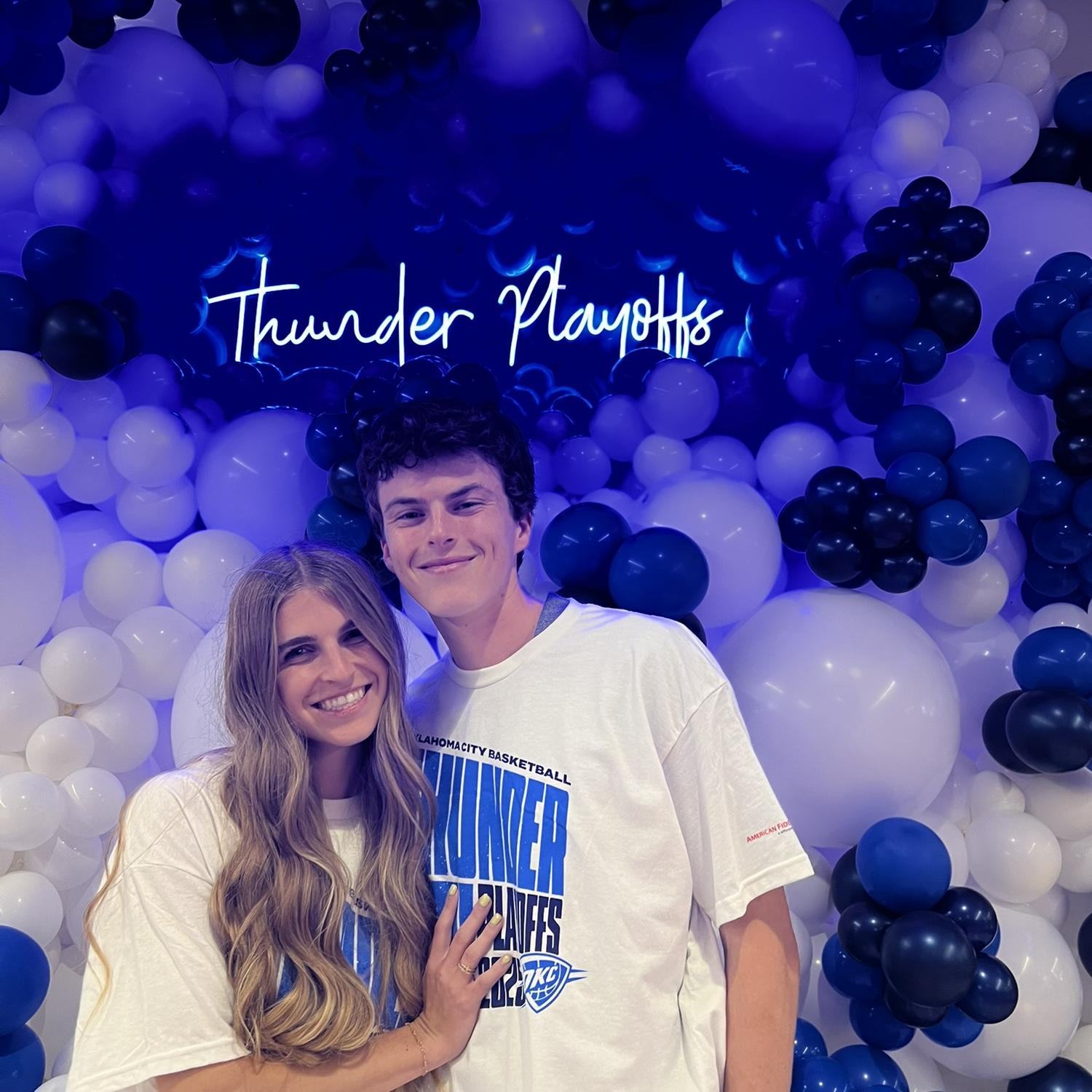 In May we also went to our first Thunder playoff game together. Game 5 against the Nuggets and needless to say it was electric!