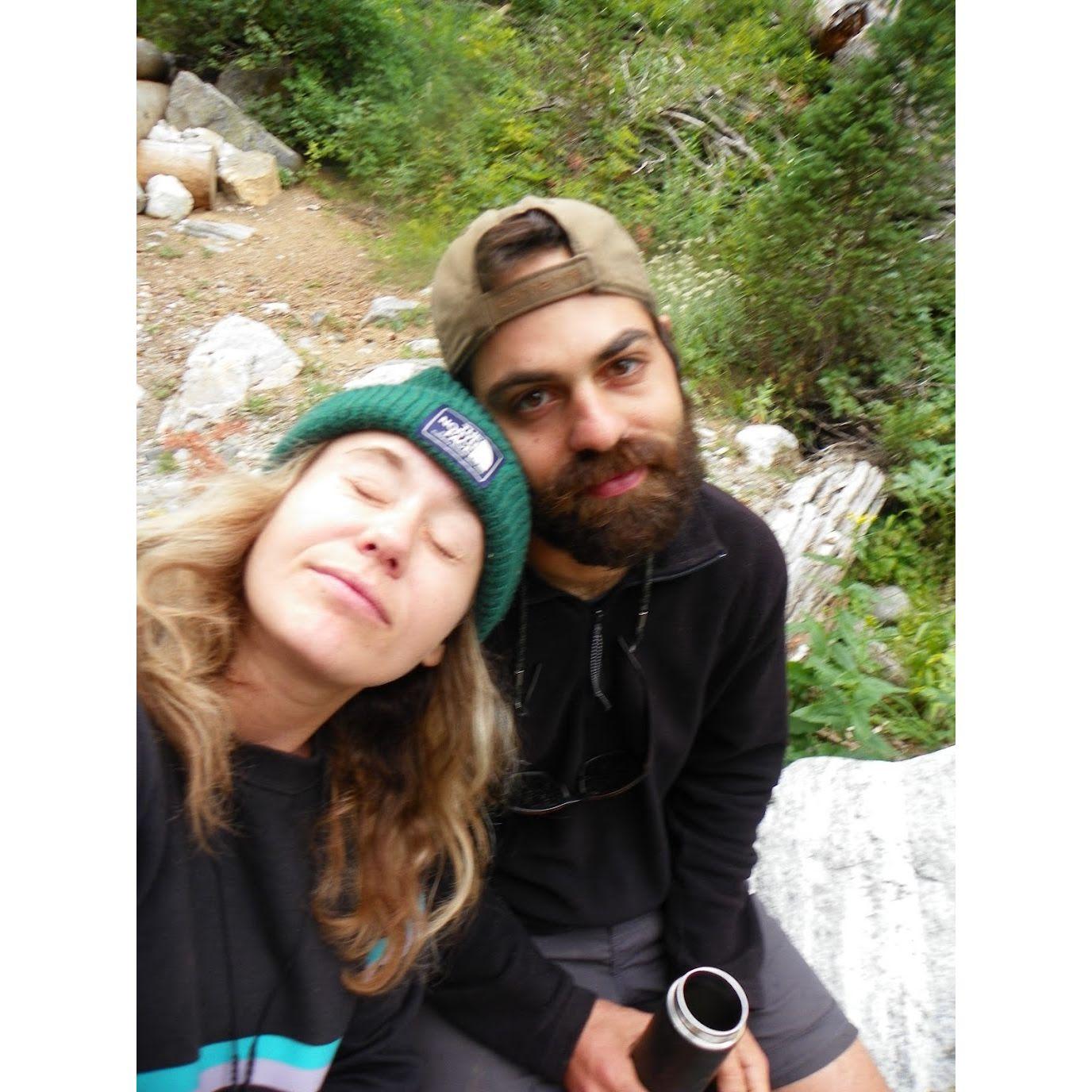 The first backpacking trip together...Yellowstone National Park cir. 2019