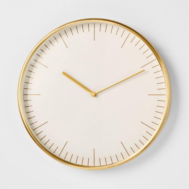 16" Metal Bronze Wall Clock - Threshold™ designed with Studio McGee