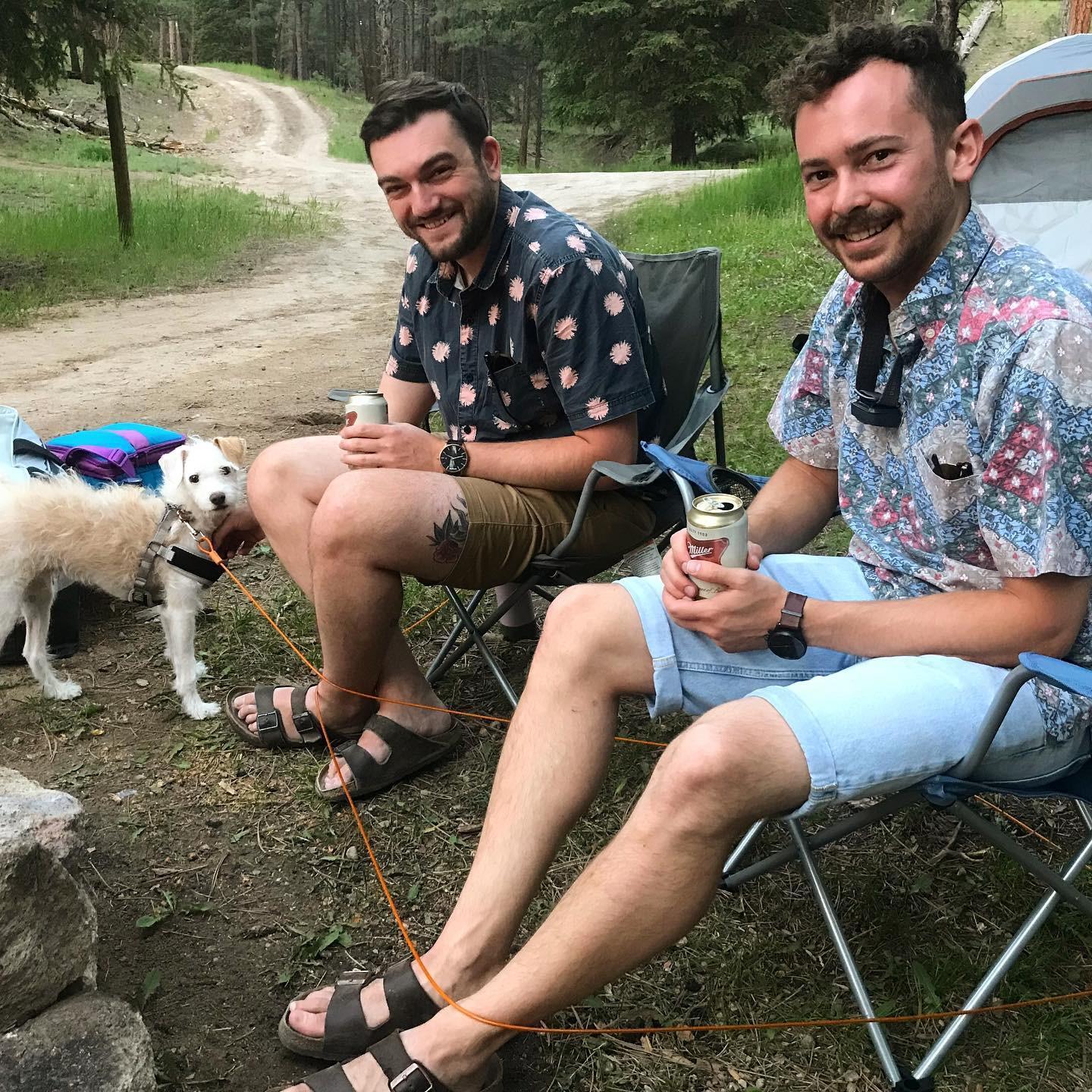 Our puppy's first camping trip in the Jemez.