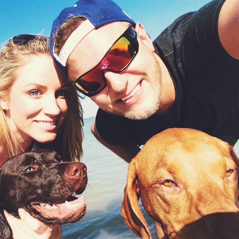With their favorite pups in the world!